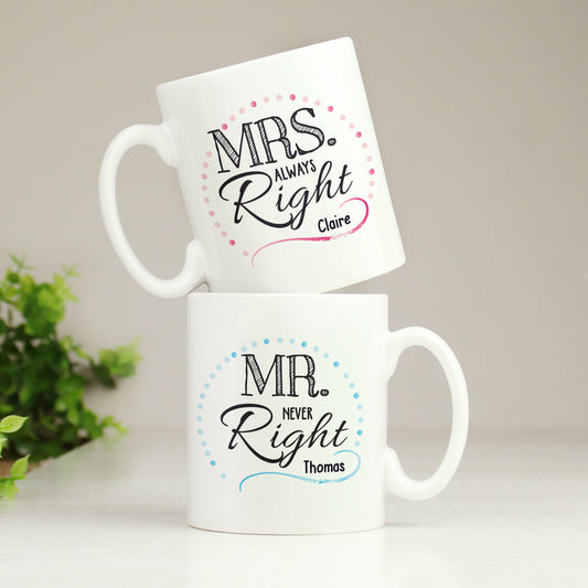 MR & MRS RIGHT MUG SET