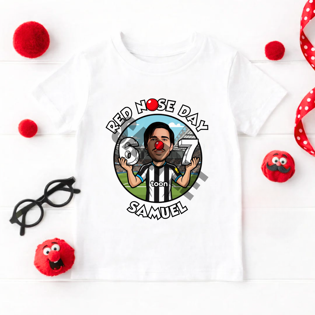 NUFC 67 RED NOSE DAY T-SHIRT