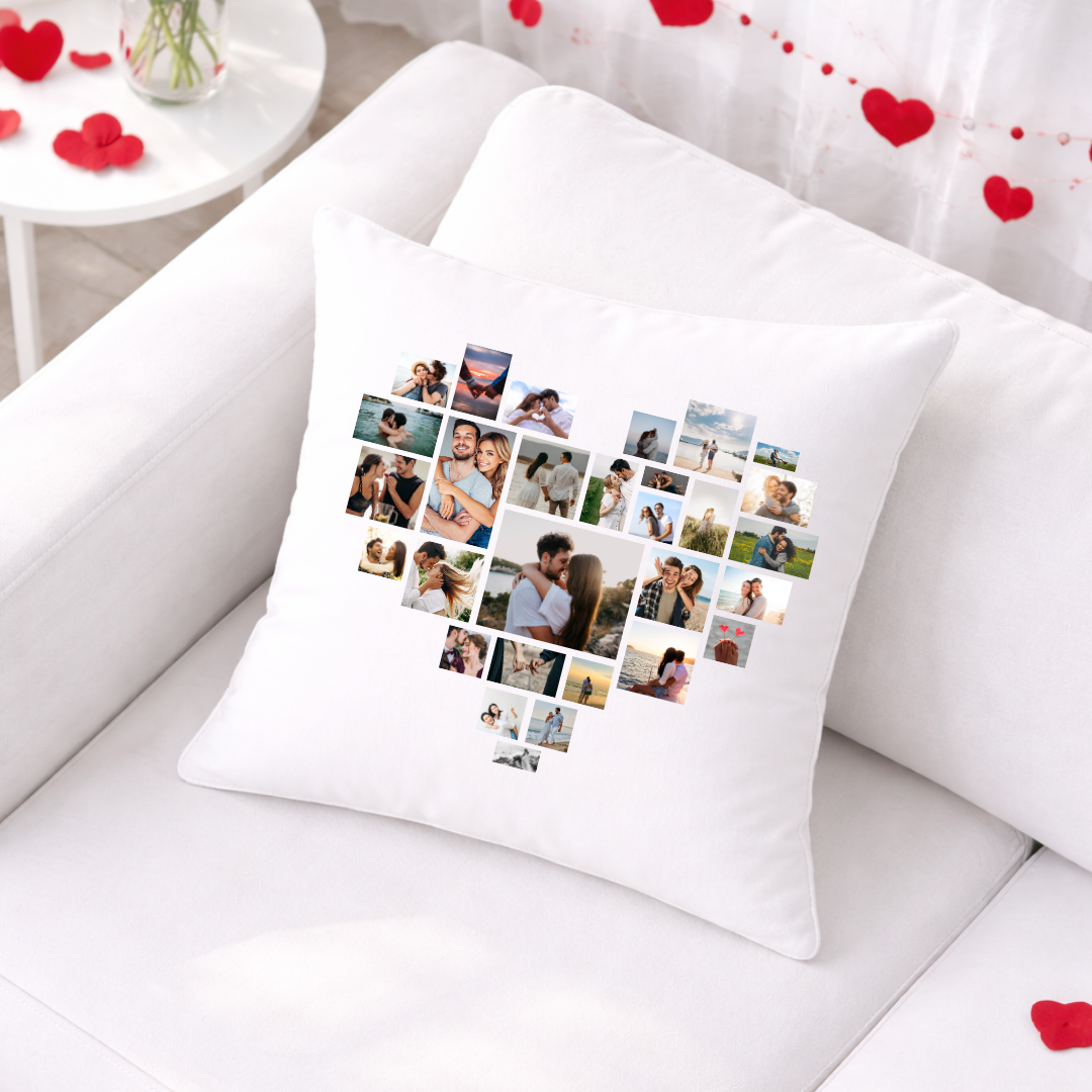 HEART COLLAGE PHOTO CUSHION