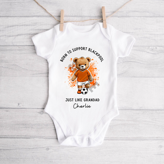 BORN TO SUPPORT BLACKPOOL BABY VEST