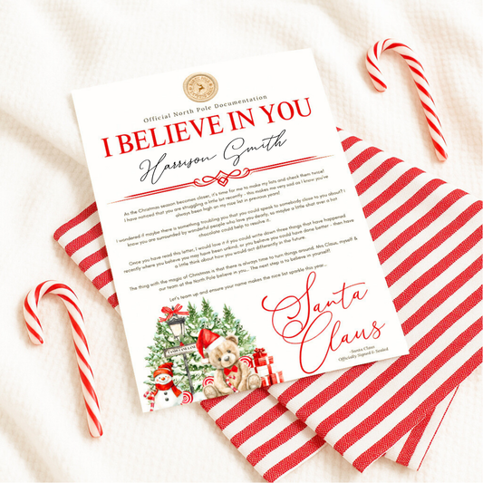 I BELIEVE IN YOU LETTER