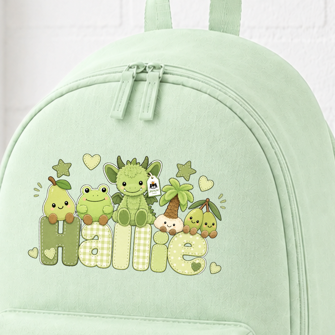 GREEN JELLYCAT BACKPACK