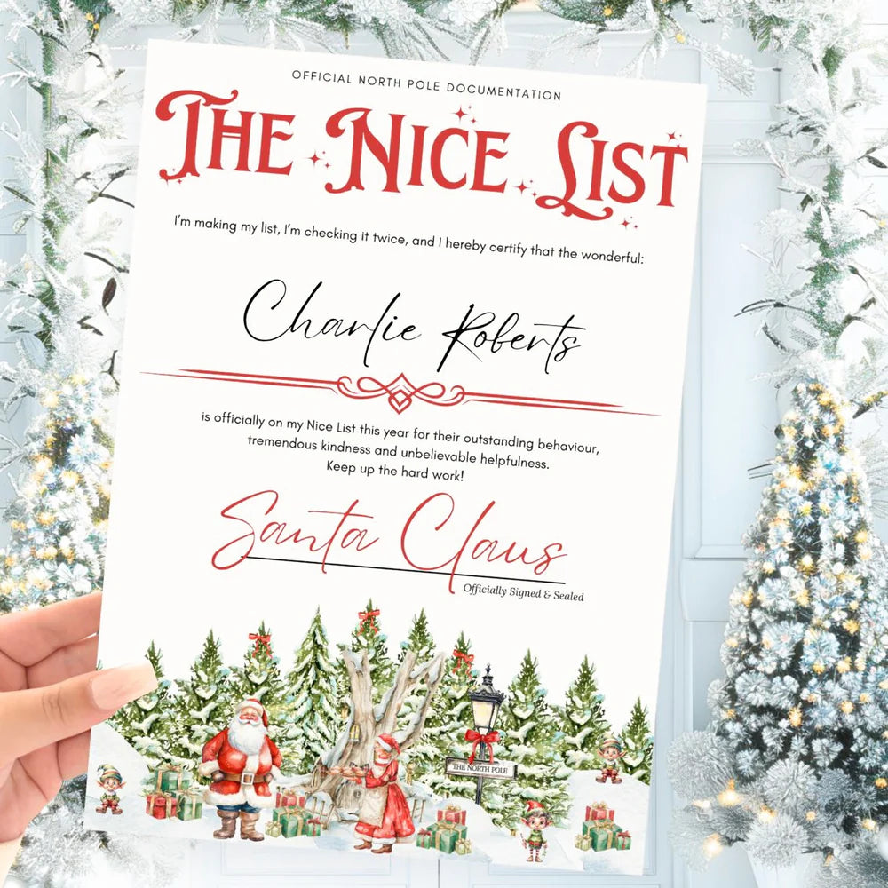 NICE LIST CERTIFICATE