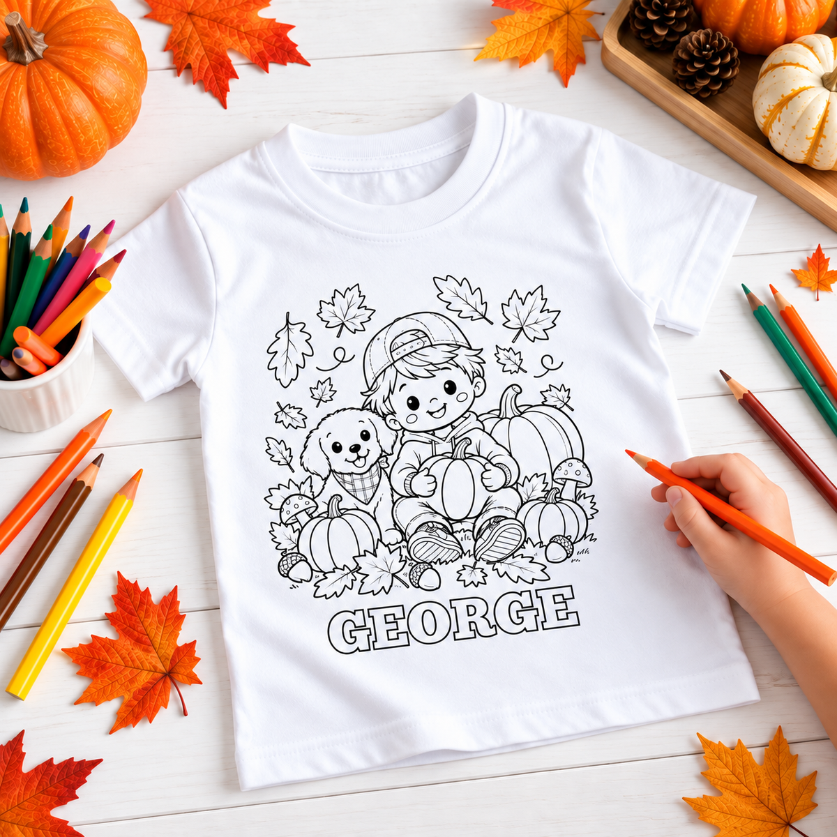 AUTUMN COLOURING T-SHIRT