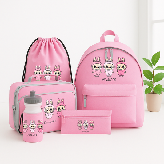 PINK MONSTER SCHOOL SET