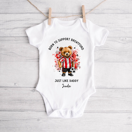 BORN TO SUPPORT BRENTFORD BABY VEST