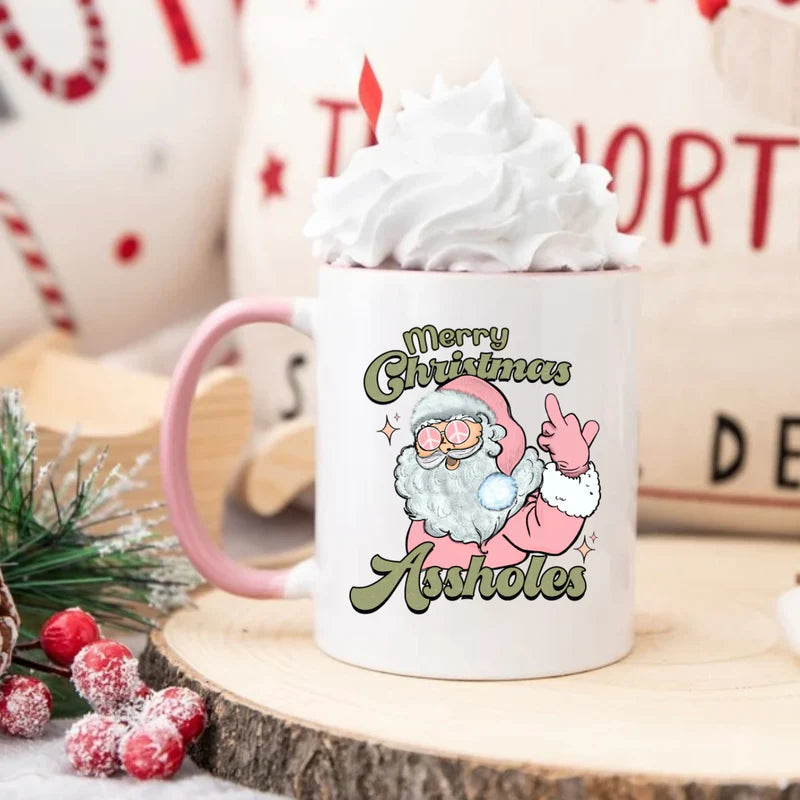 PINK CHRISTMAS MUGS