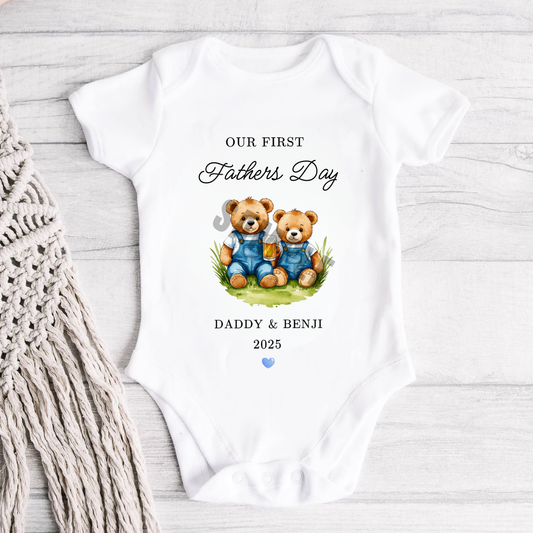 1ST FATHERS DAY BABY VEST