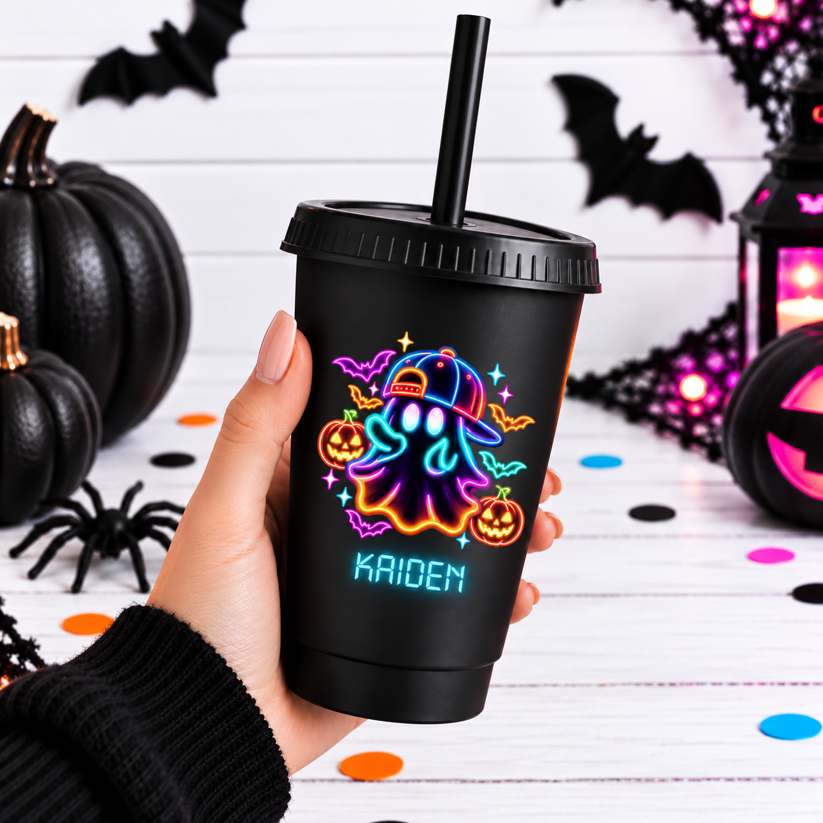NEON HALLOWEEN CUPS
