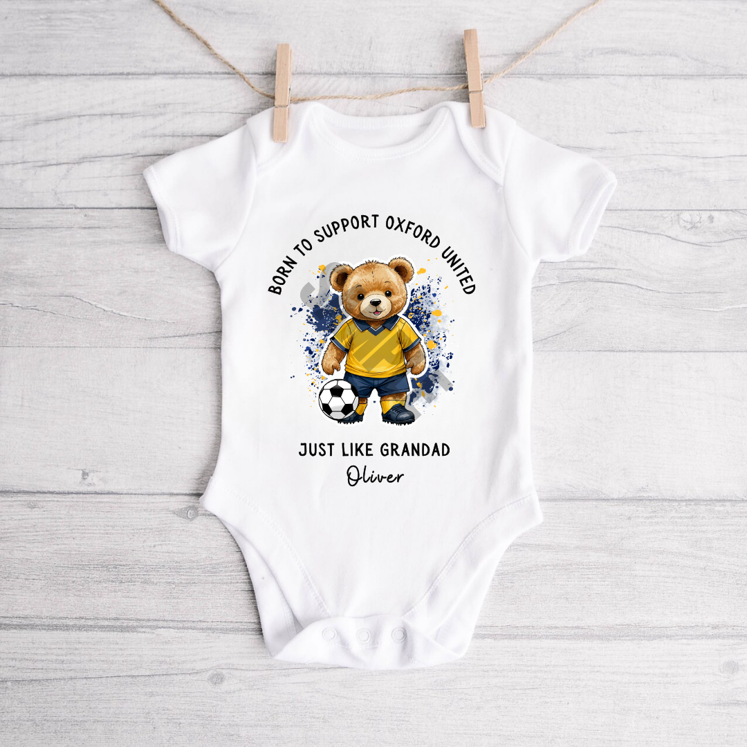 BORN TO SUPPORT OXFORD UNITED BABY VEST