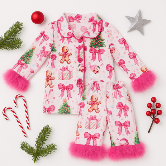 PINK FLUFFY CHRISTMAS PJS