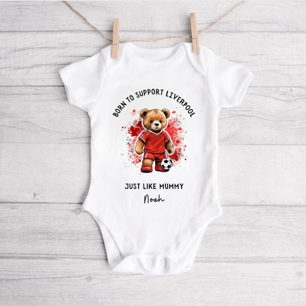 BORN TO SUPPORT LIVERPOOL BABY VEST