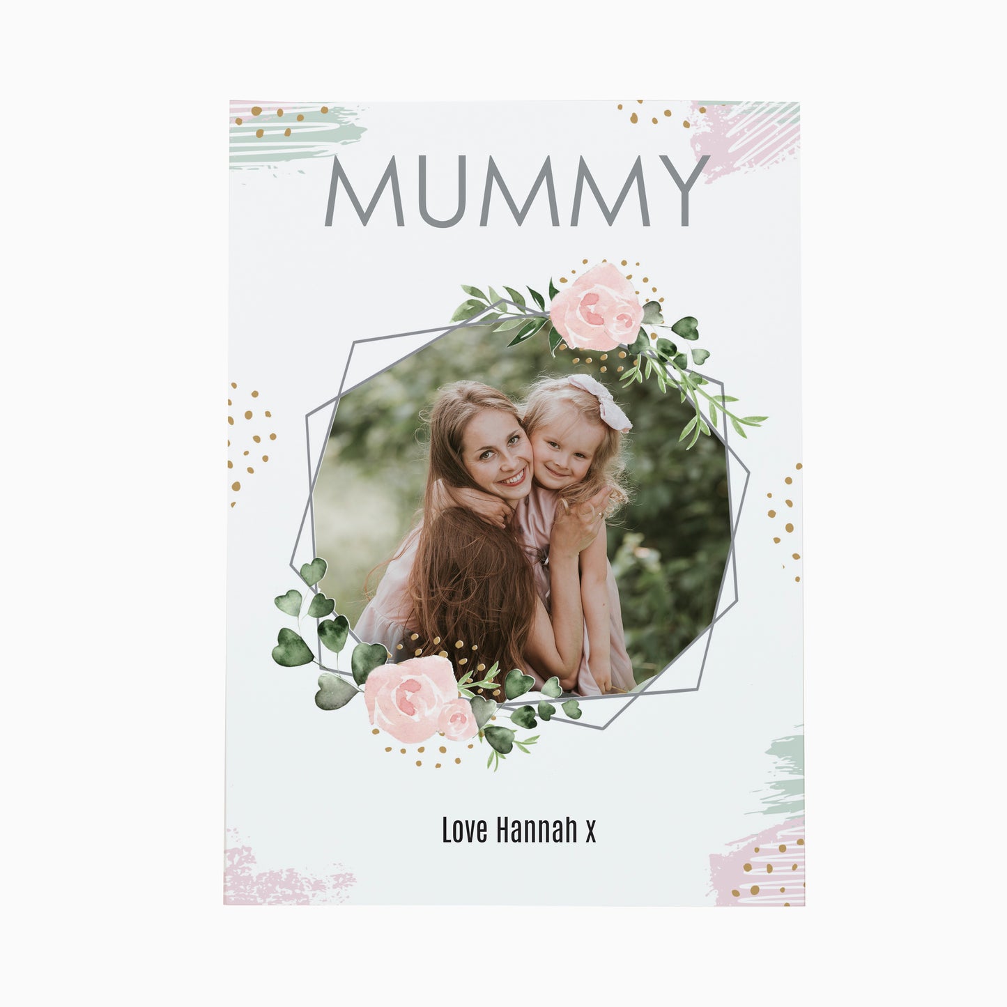 PERSONALISED FLORAL ABSTRACT PHOTO CARD