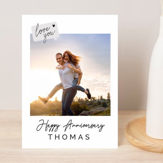 PERSONALISED LOVE YOU PHOTO CARD