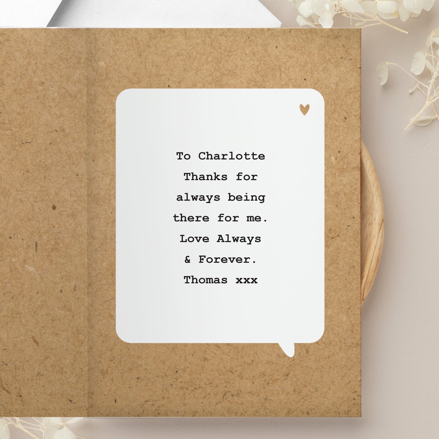 PERSONALISED RUSTIC POLAROID PHOTO CARD