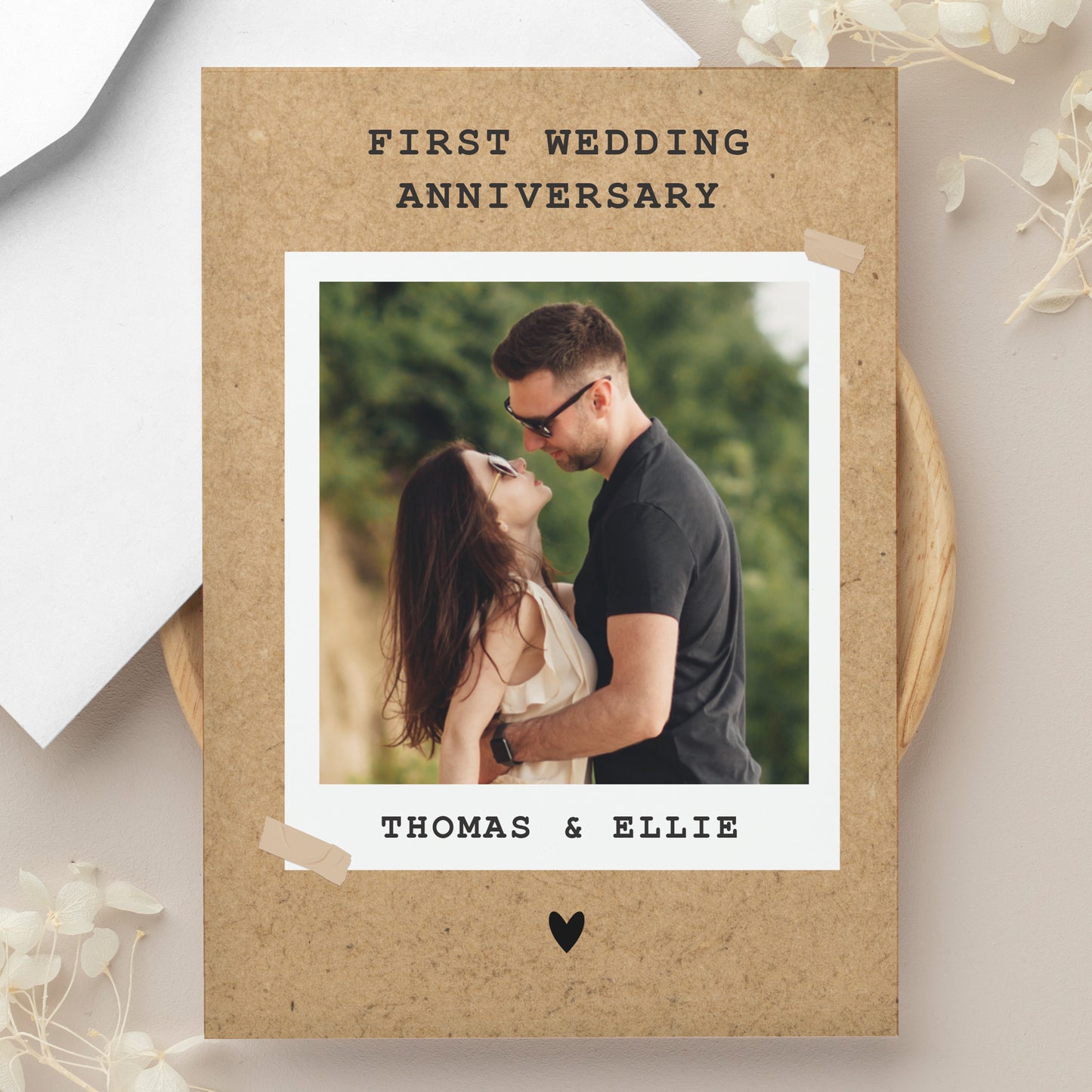 PERSONALISED RUSTIC POLAROID PHOTO CARD