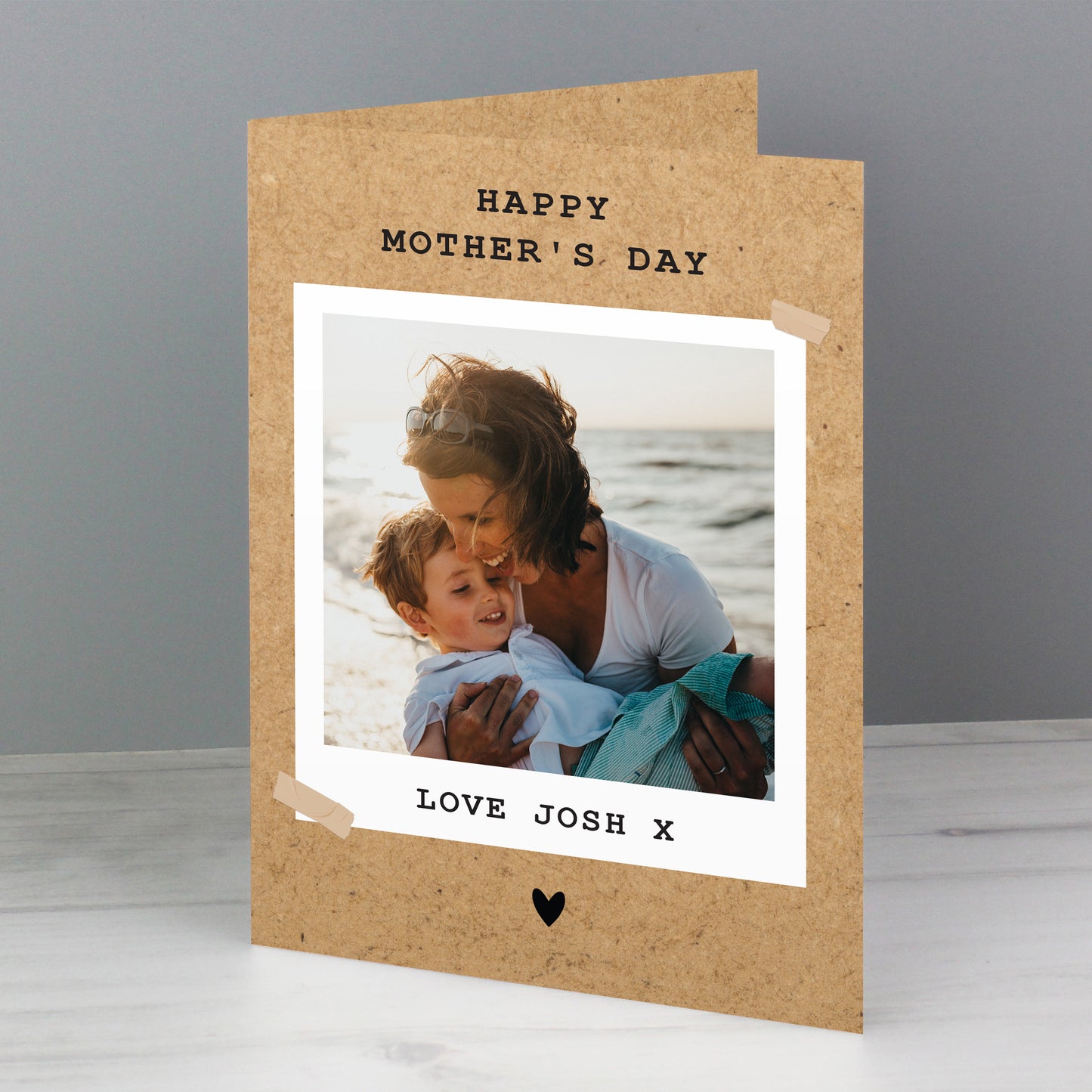 PERSONALISED RUSTIC POLAROID PHOTO CARD