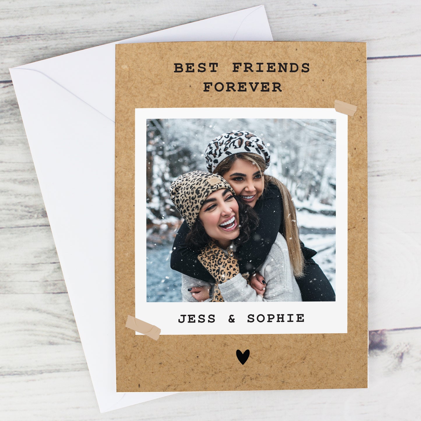 PERSONALISED RUSTIC POLAROID PHOTO CARD