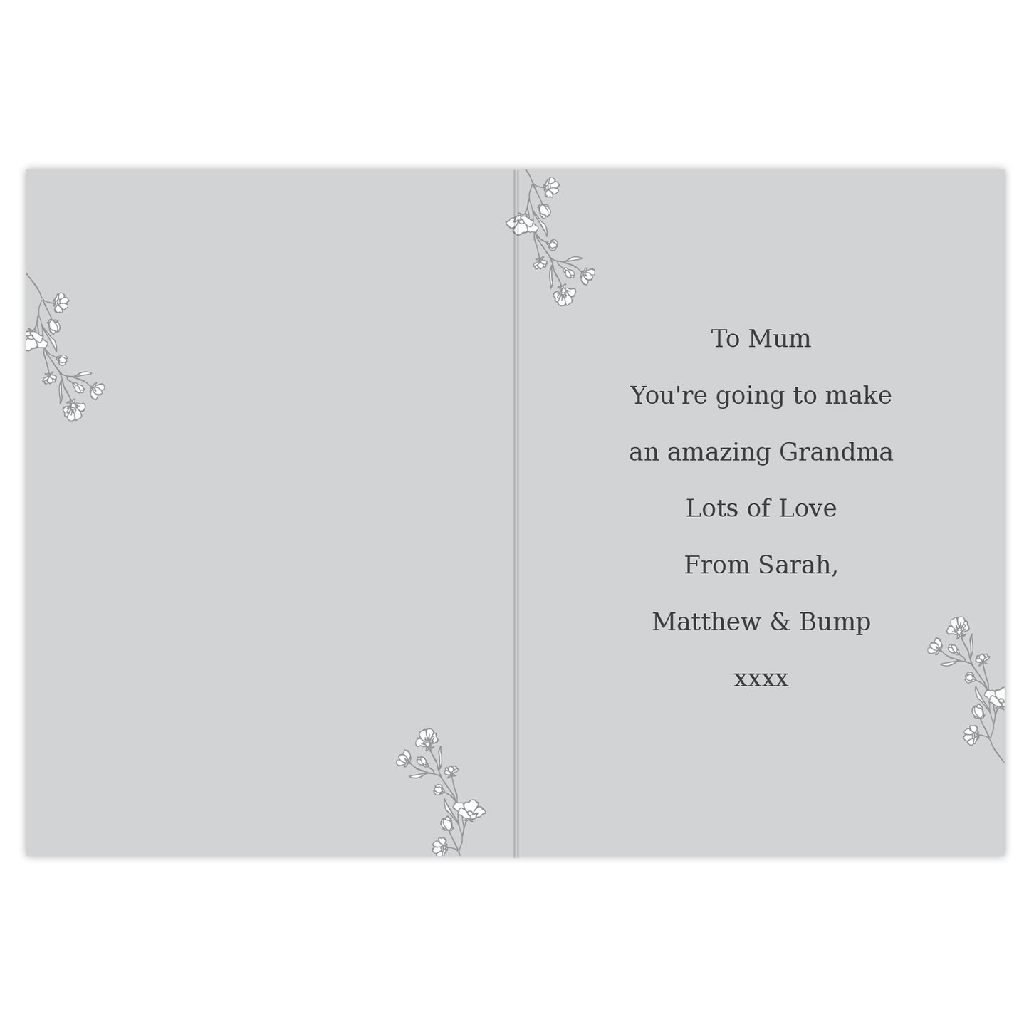 PERSONALISED GREY SNAPSHOT PHOTO CARD