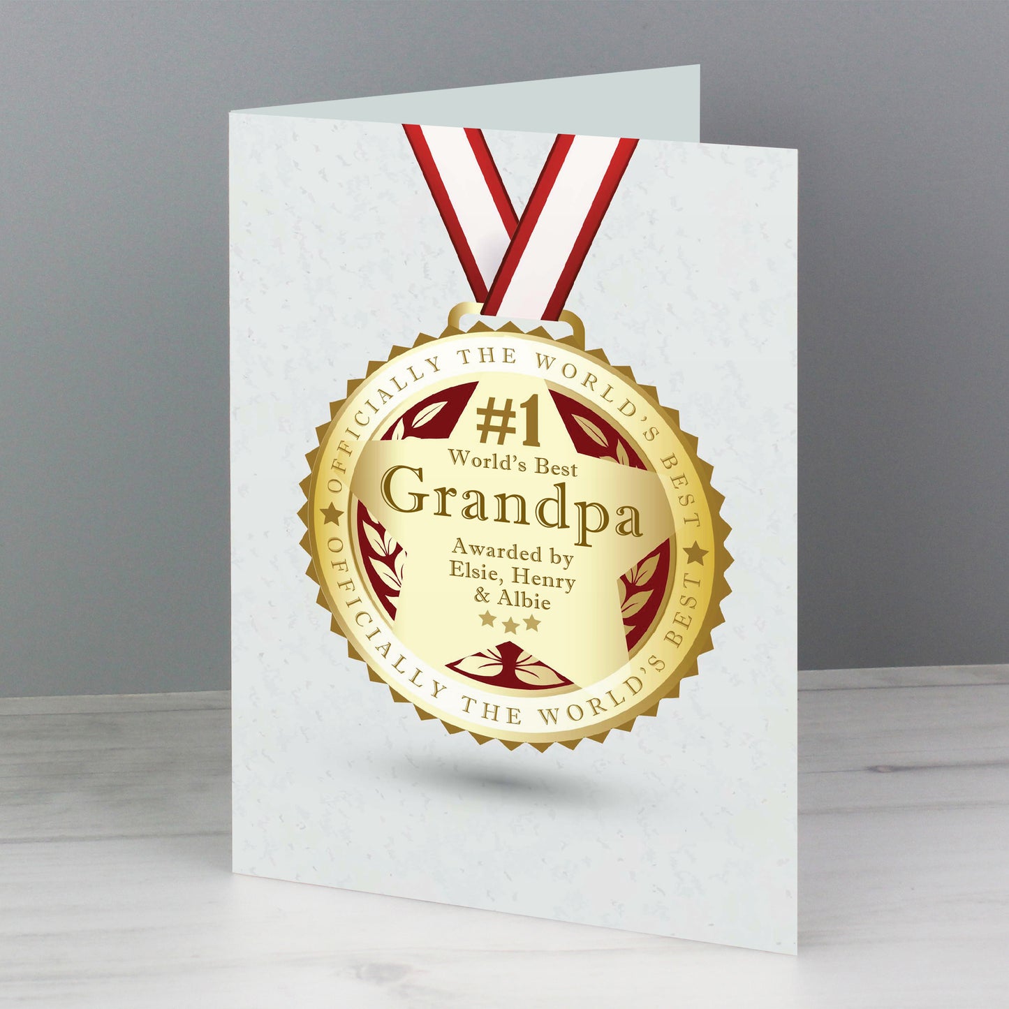 NUMBER 1 MEDAL CARD