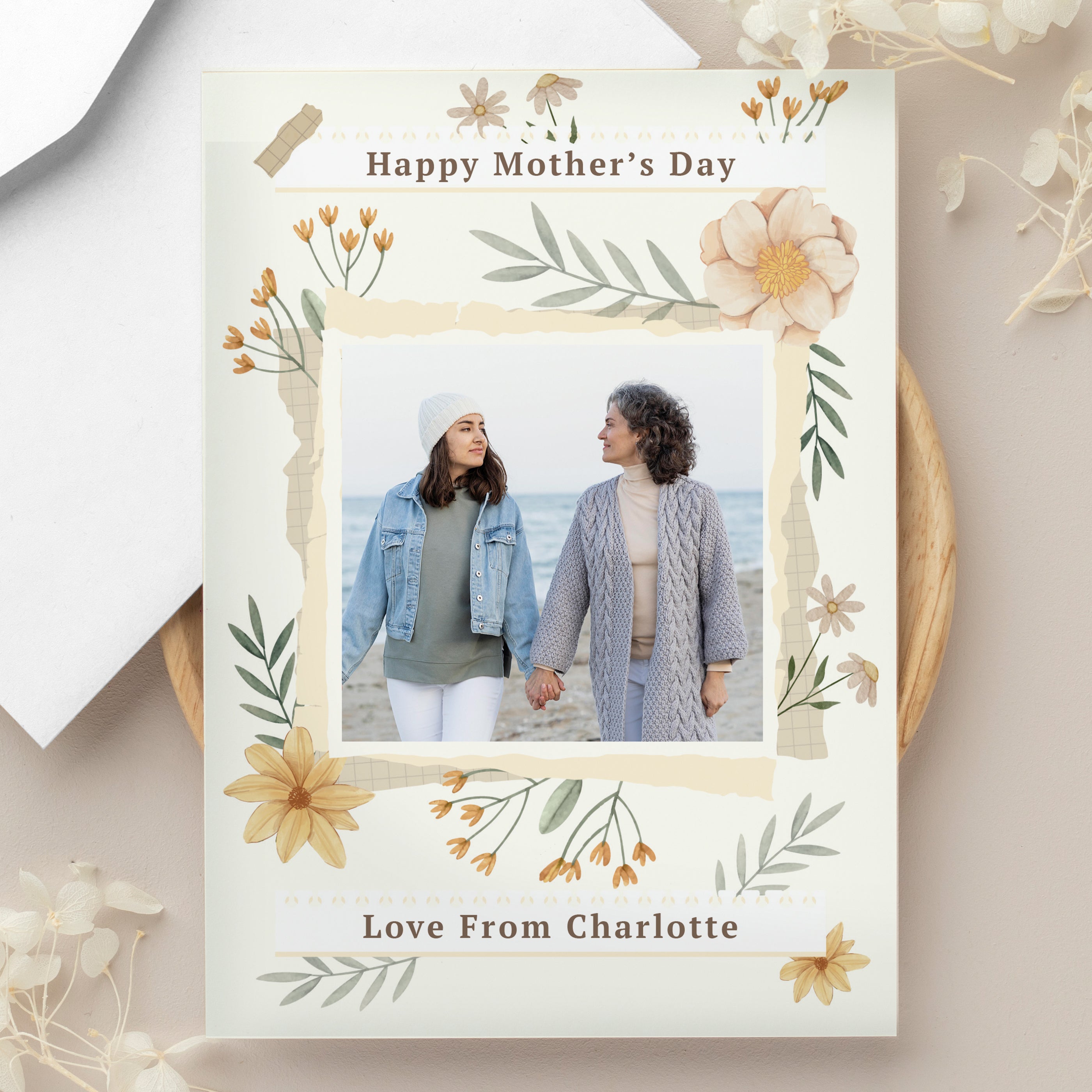 PERSONALISED WILD FLOWERS PHOTO CARD