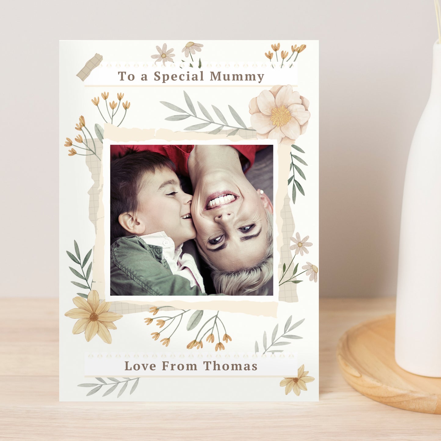 PERSONALISED WILD FLOWERS PHOTO CARD