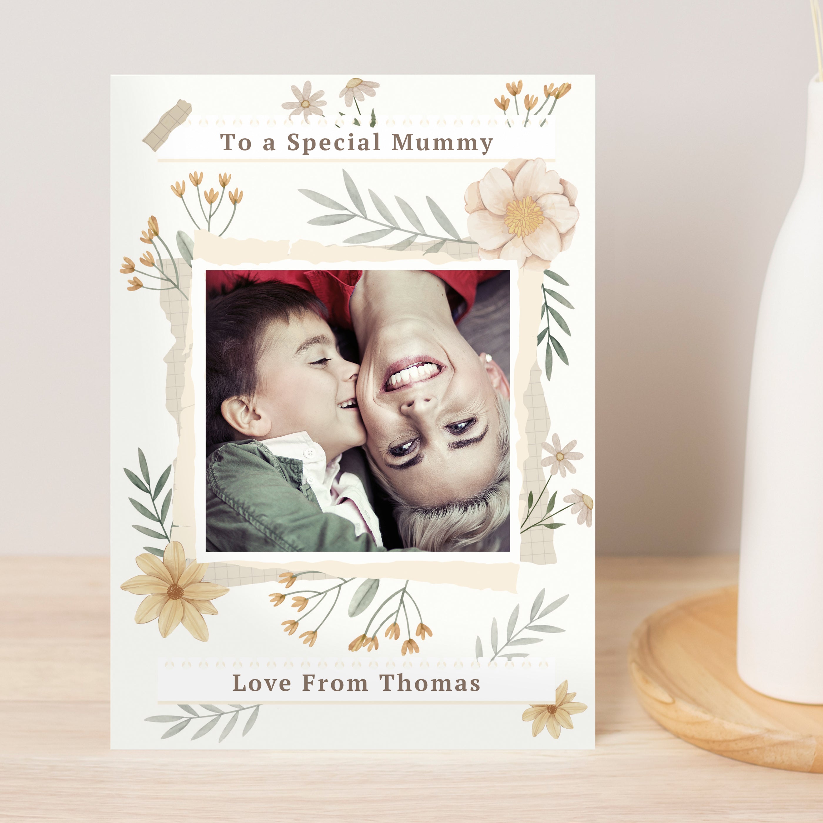 PERSONALISED WILD FLOWERS PHOTO CARD