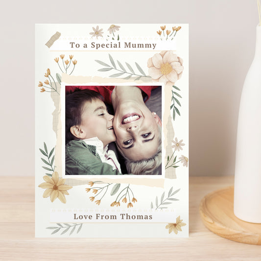 PERSONALISED WILD FLOWERS PHOTO CARD