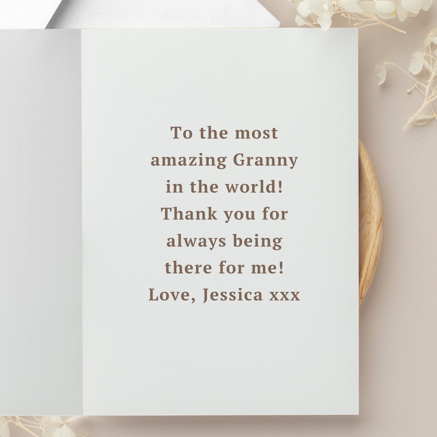 PERSONALISED WILD FLOWERS PHOTO CARD