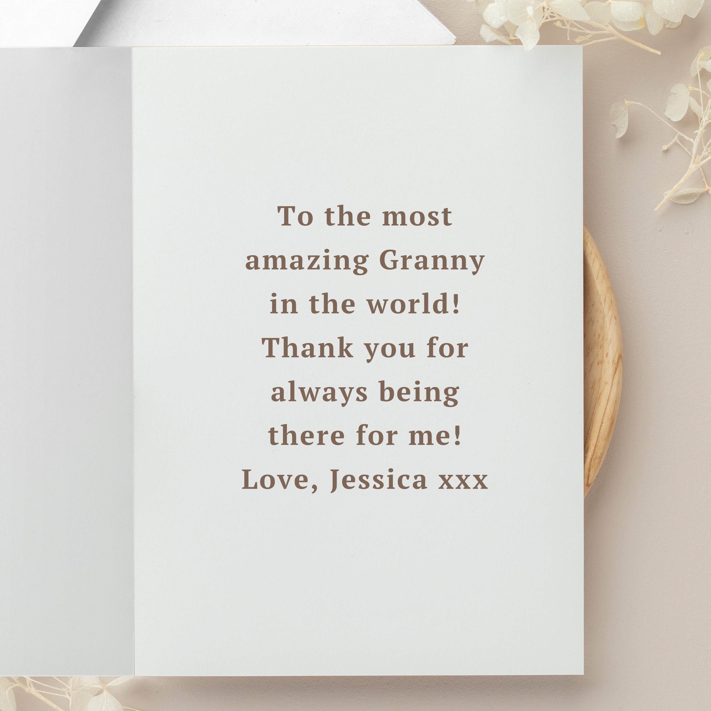 PERSONALISED WILD FLOWERS PHOTO CARD