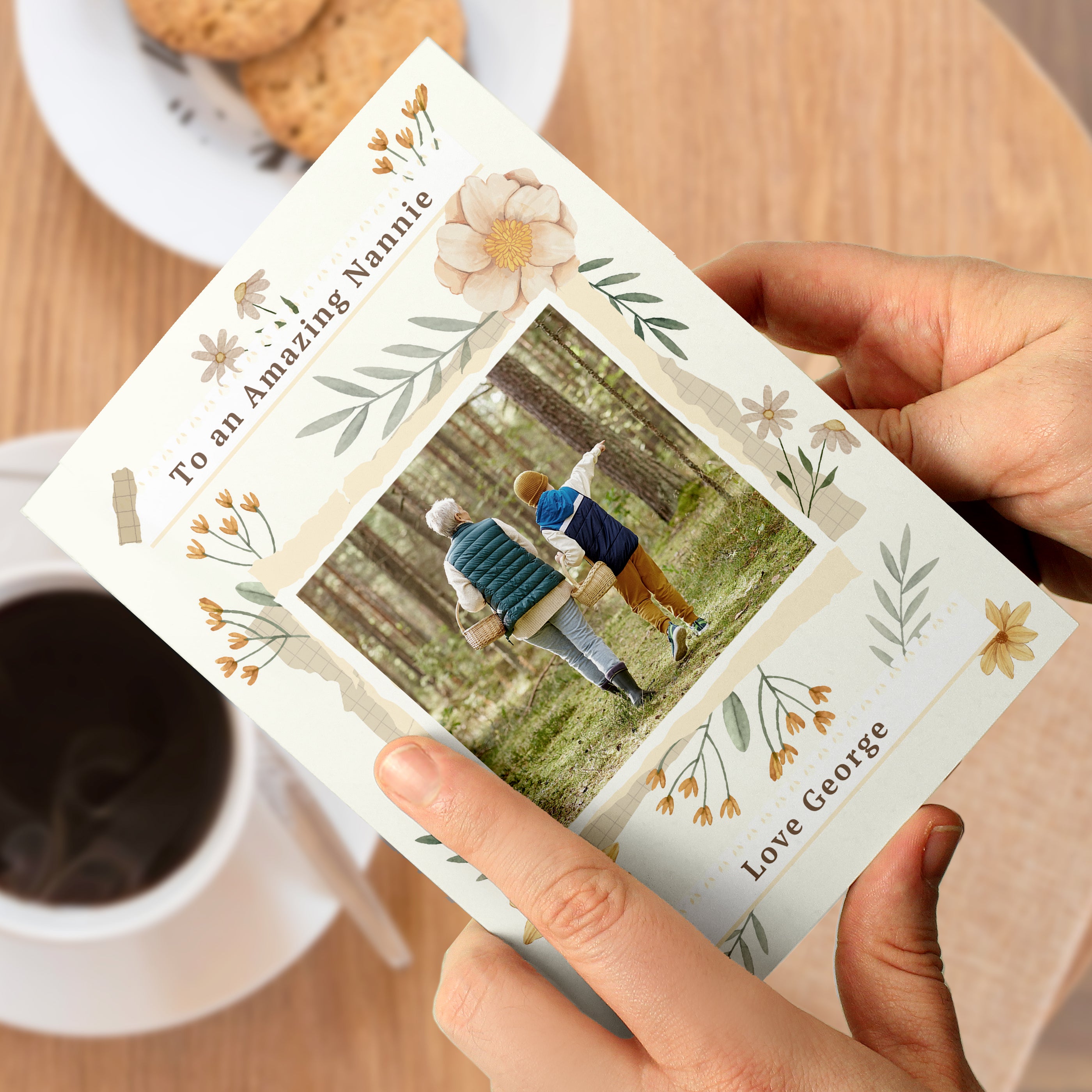 PERSONALISED WILD FLOWERS PHOTO CARD