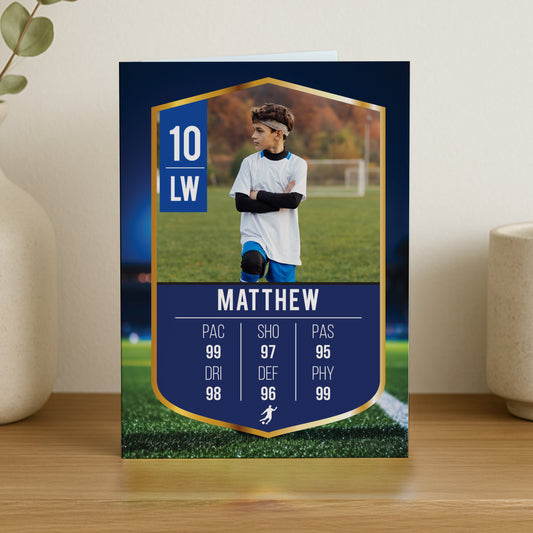 PERSONALISED PHOTO FOOTBALL CARD
