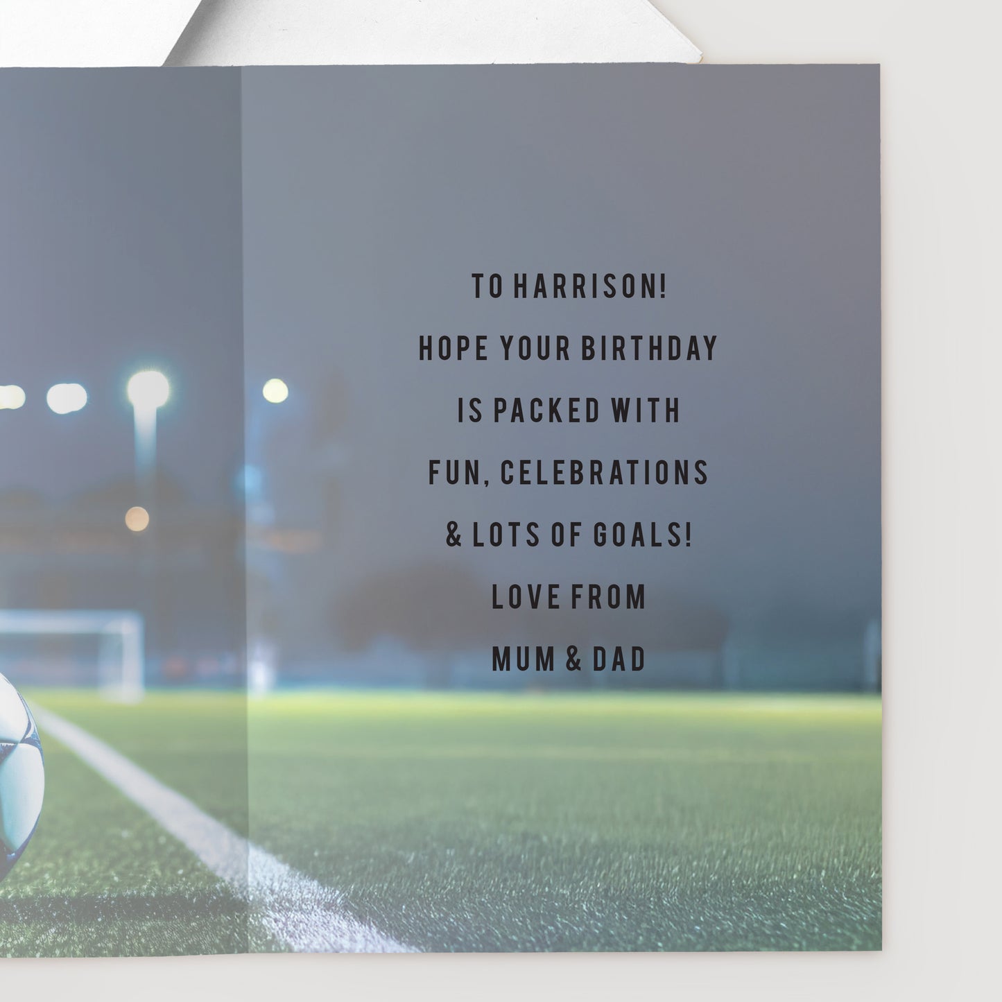 PERSONALISED PHOTO FOOTBALL CARD