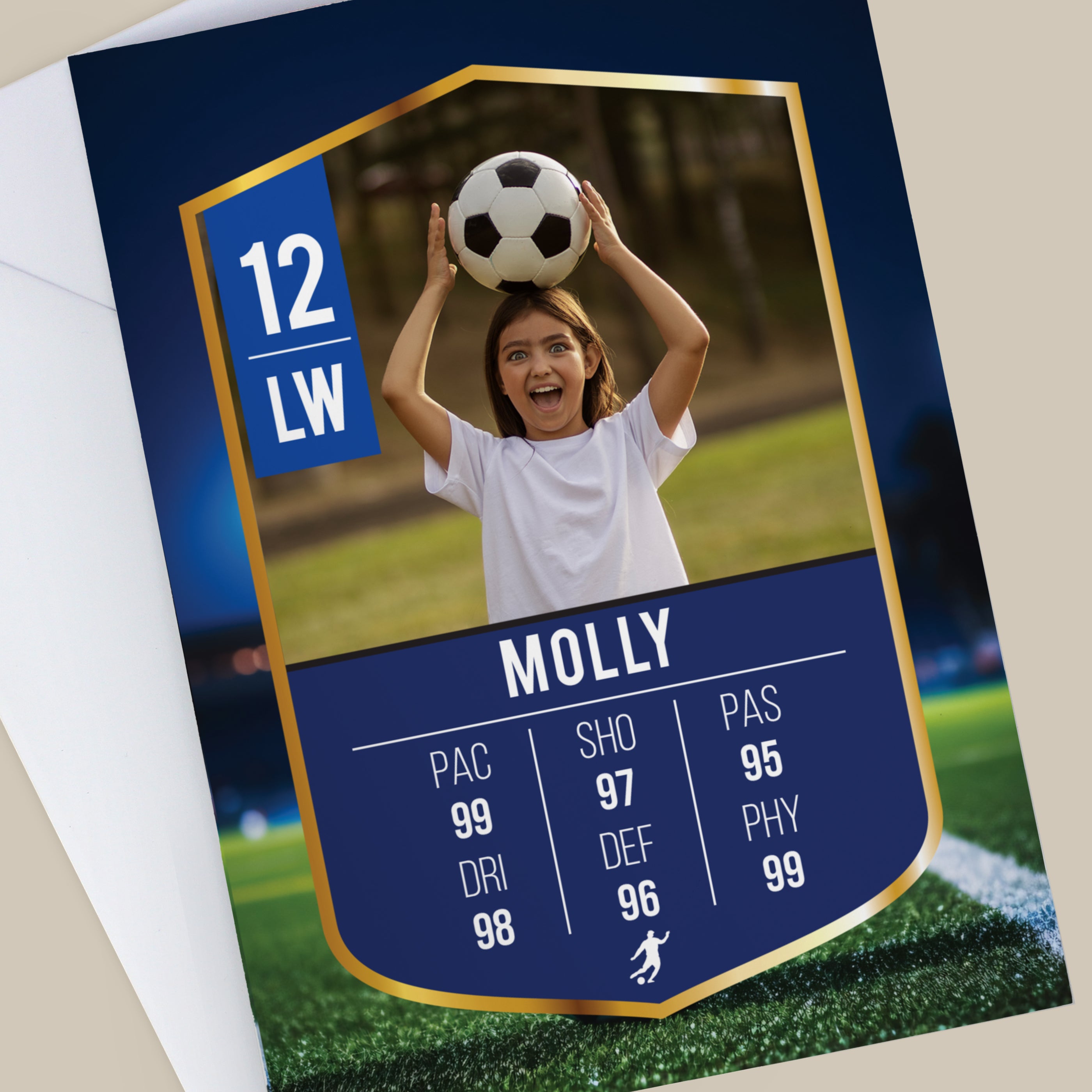 PERSONALISED PHOTO FOOTBALL CARD