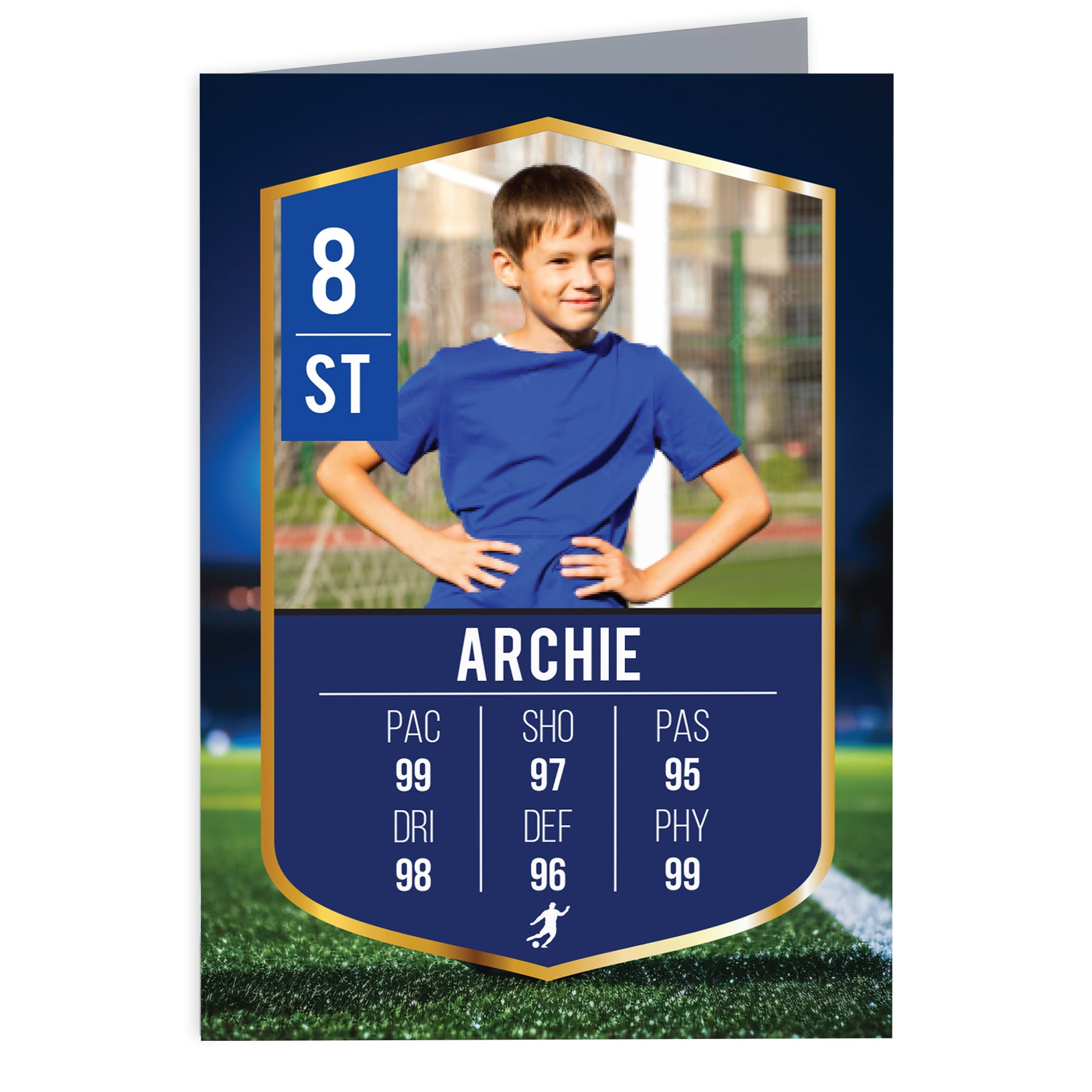 PERSONALISED PHOTO FOOTBALL CARD