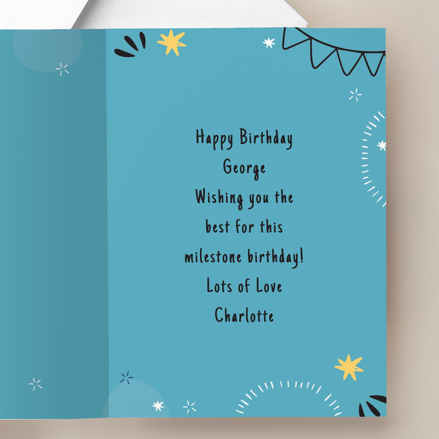 PHOTO UPLOAD BLUE AGE BIRTHDAY CARD