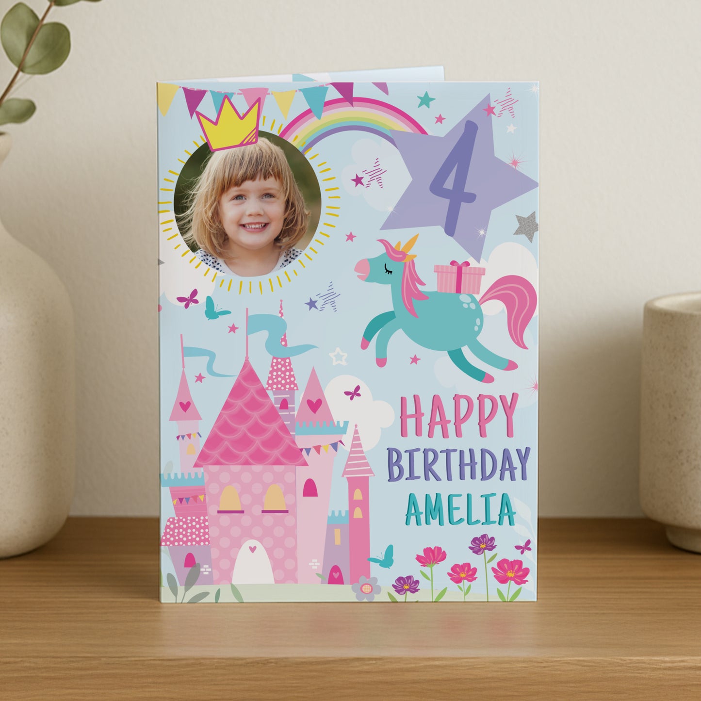 PHOTO UPLOAD PRINCESS BIRTHDAY CARD