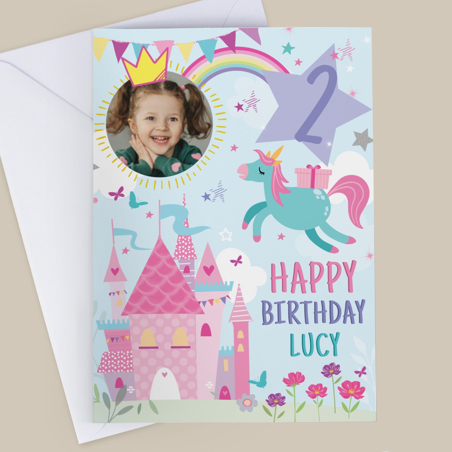 PHOTO UPLOAD PRINCESS BIRTHDAY CARD