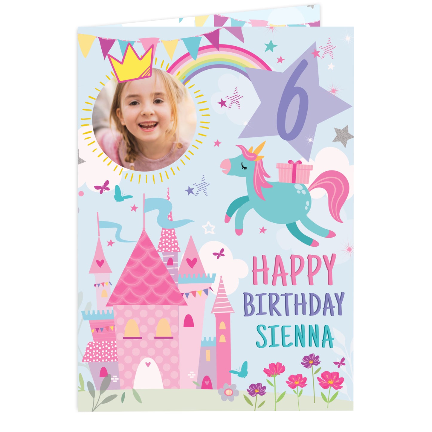 PHOTO UPLOAD PRINCESS BIRTHDAY CARD