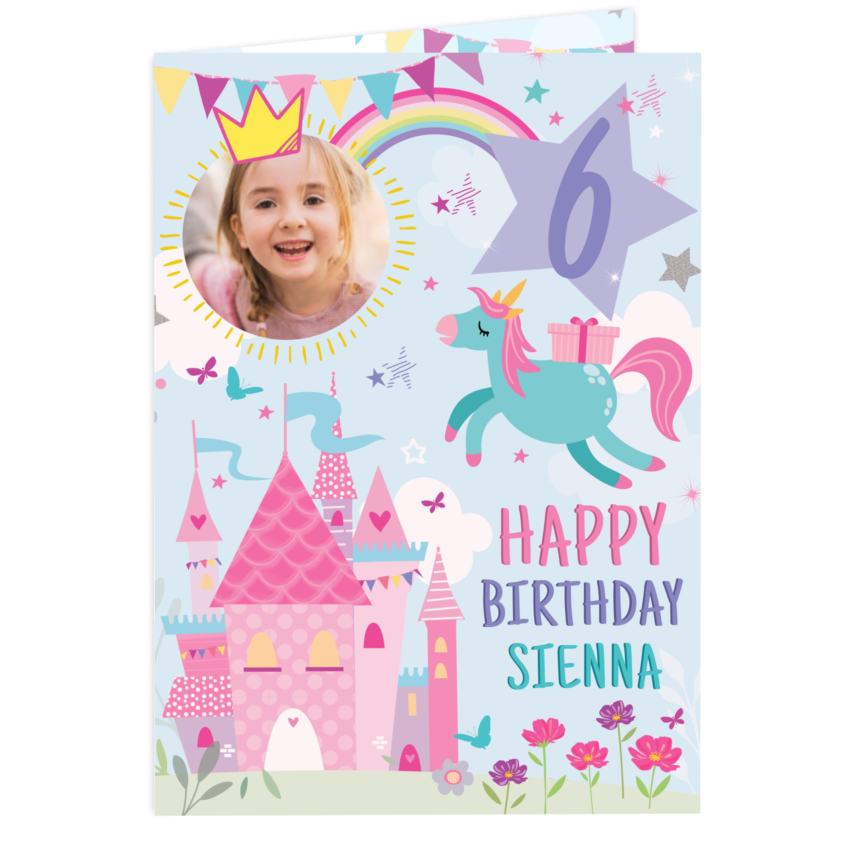 PHOTO UPLOAD PRINCESS BIRTHDAY CARD