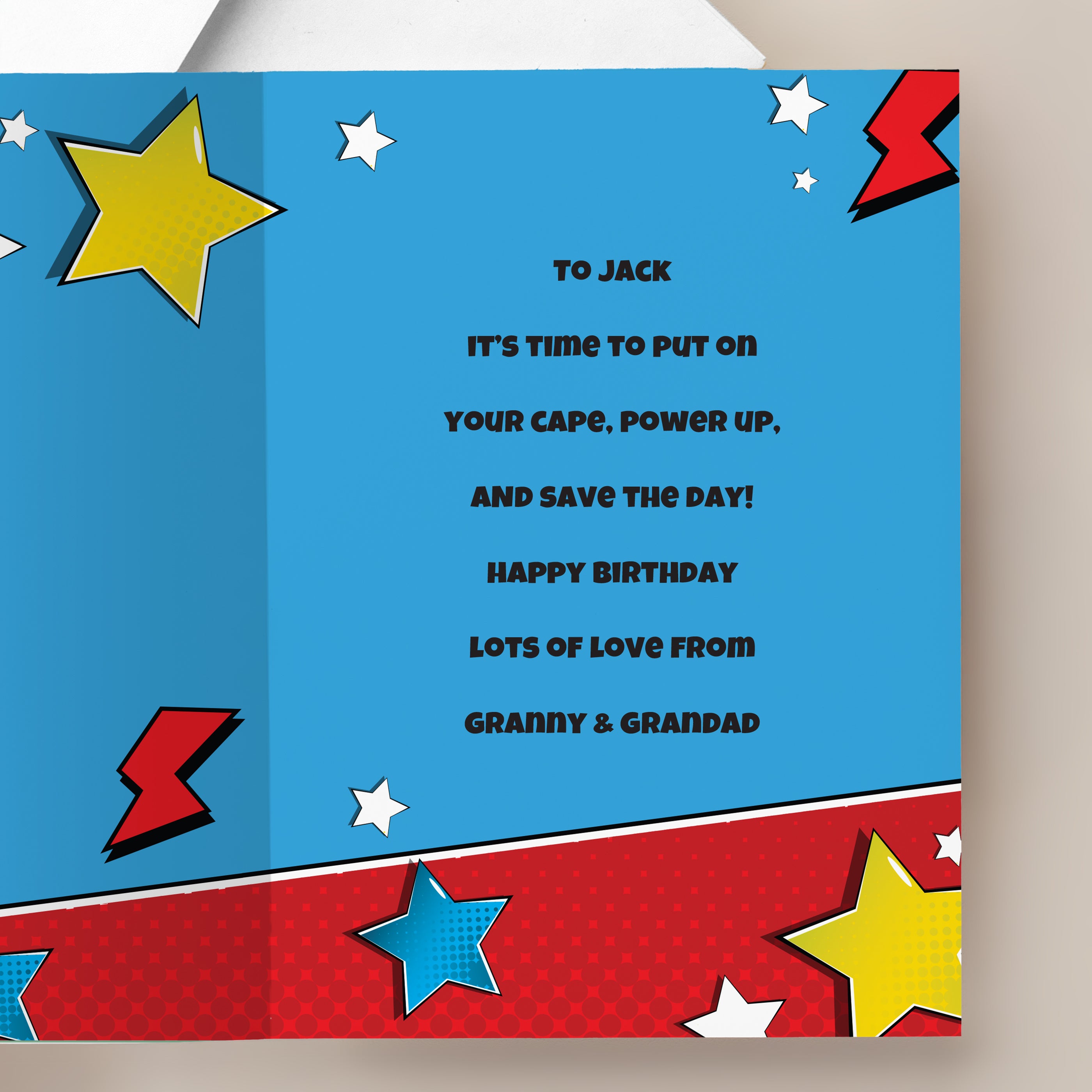 PHOTO UPLOAD SUPERHERO BIRTHDAY CARD