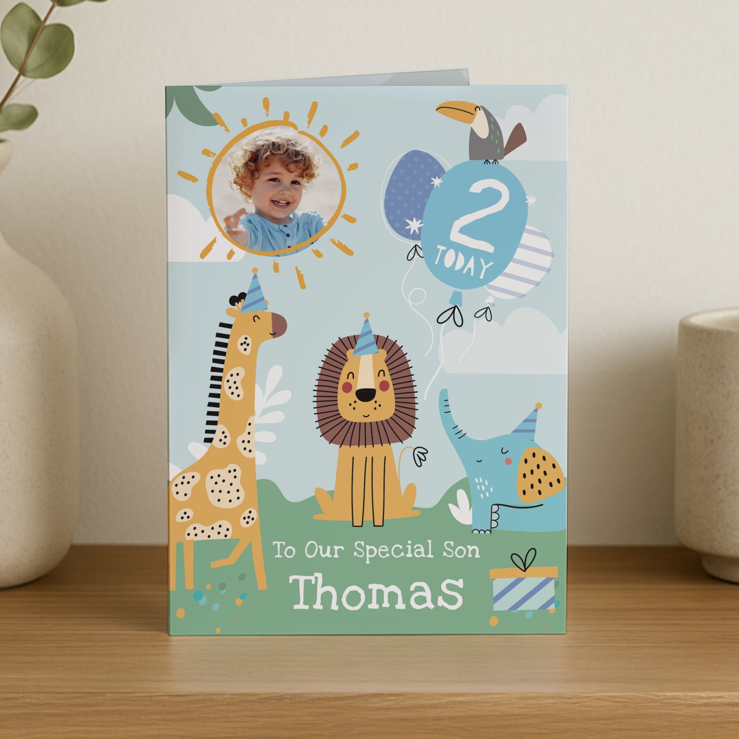 PHOTO UPLOAD ANIMALS BIRTHDAY CARD