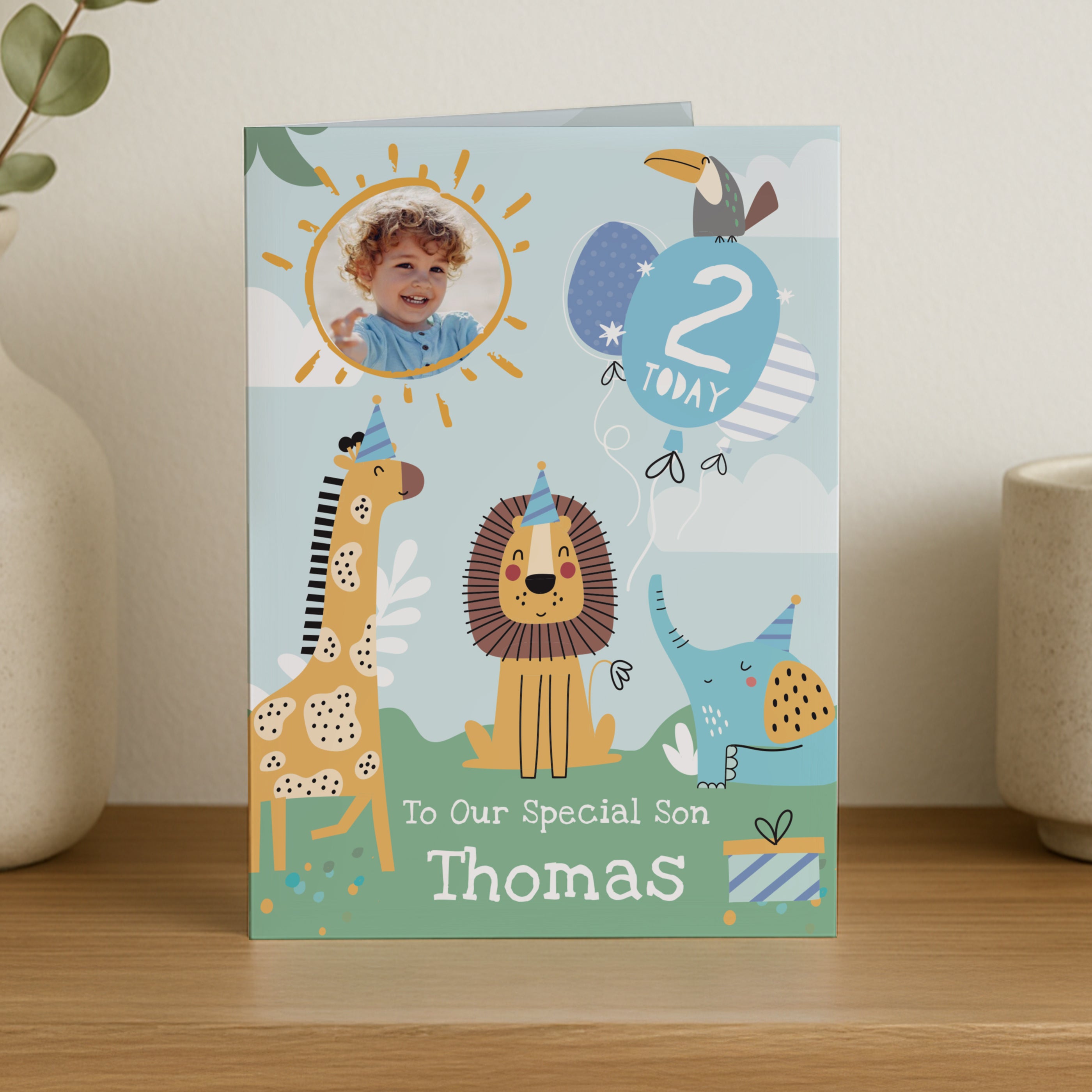 PHOTO UPLOAD ANIMALS BIRTHDAY CARD
