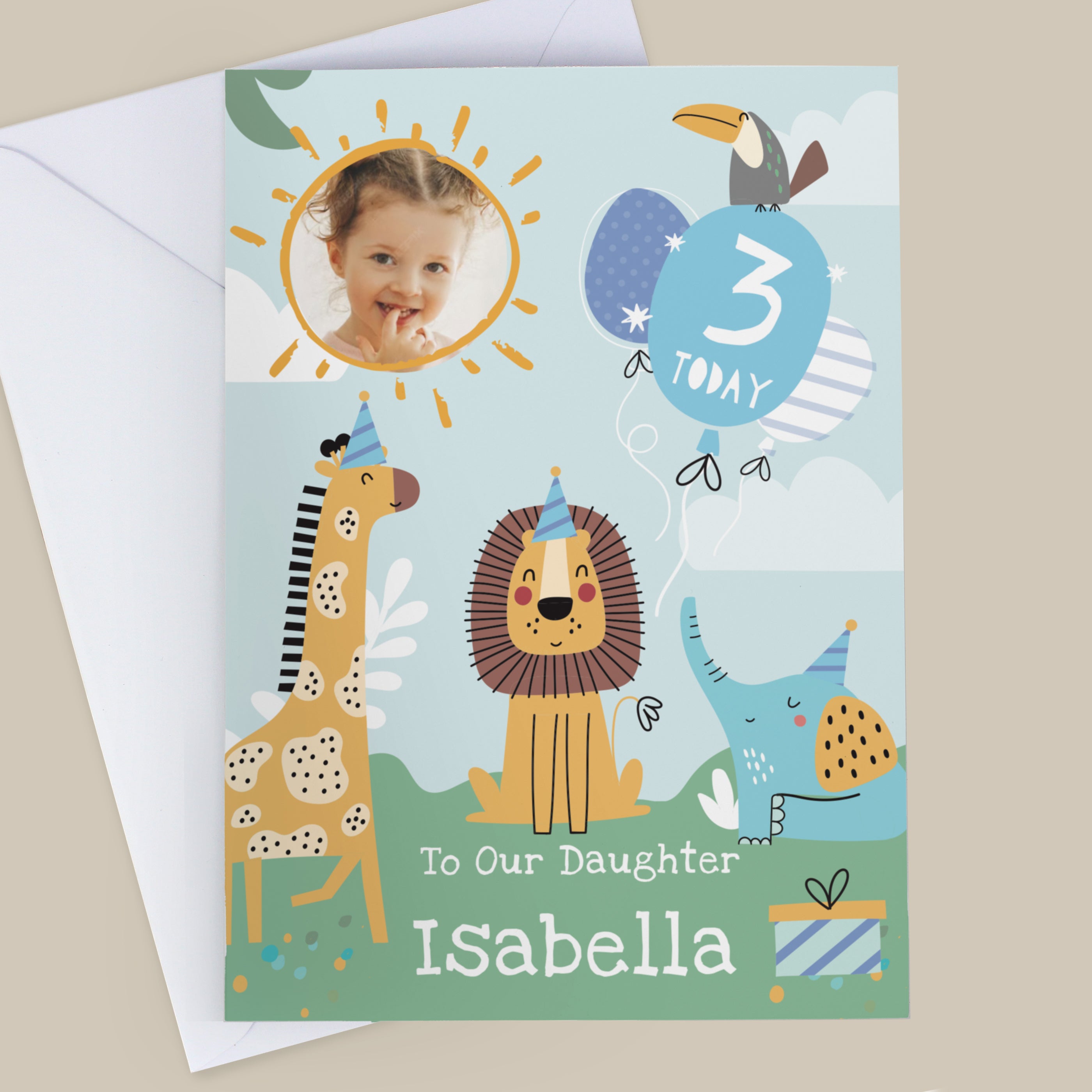 PHOTO UPLOAD ANIMALS BIRTHDAY CARD