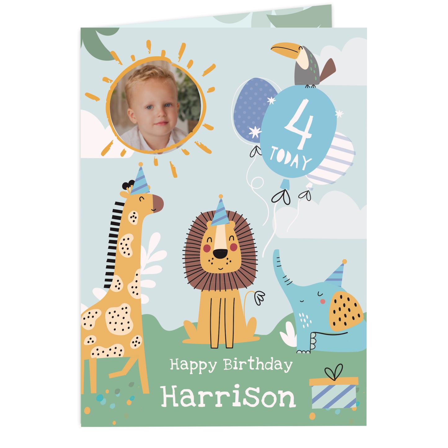 PHOTO UPLOAD ANIMALS BIRTHDAY CARD