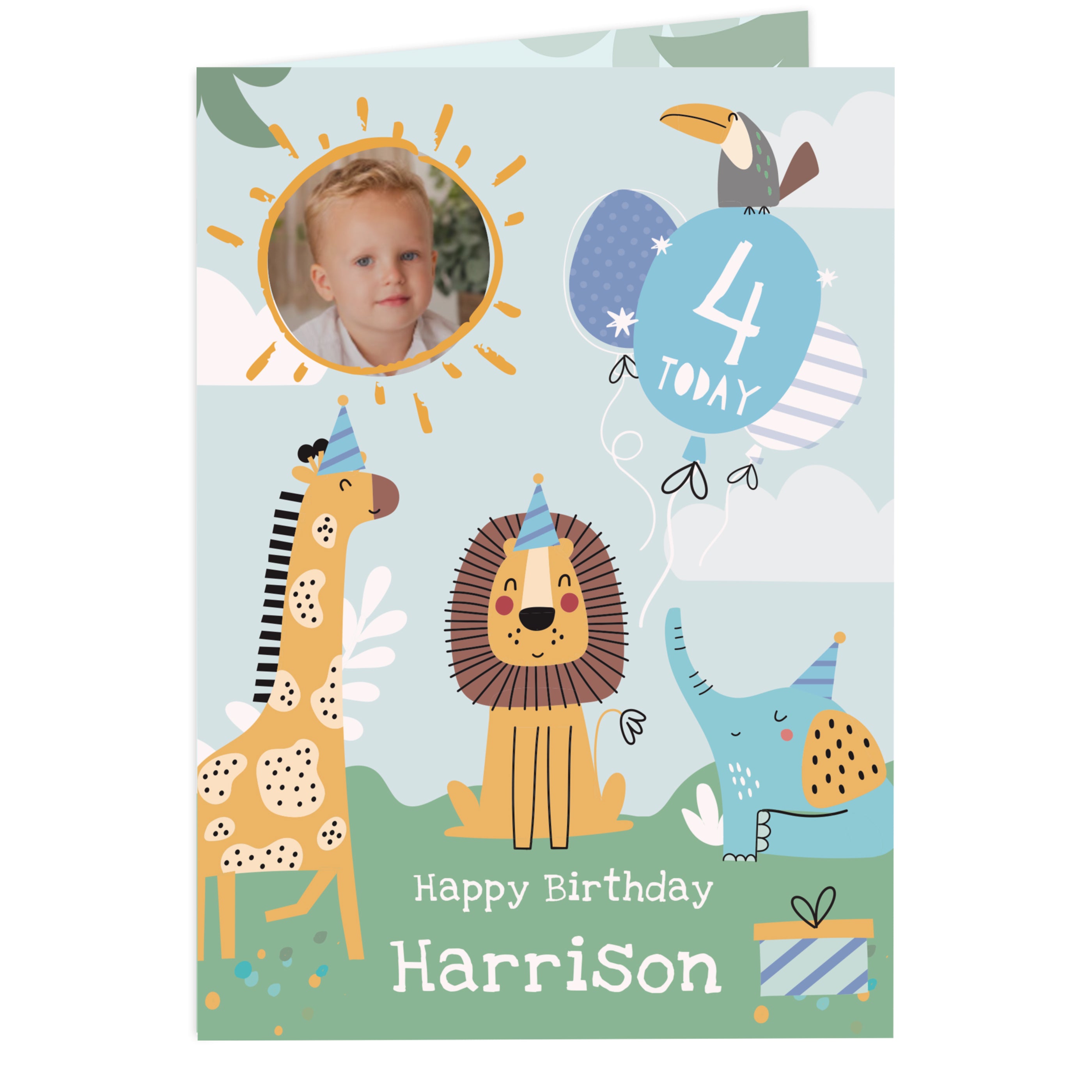 PHOTO UPLOAD ANIMALS BIRTHDAY CARD