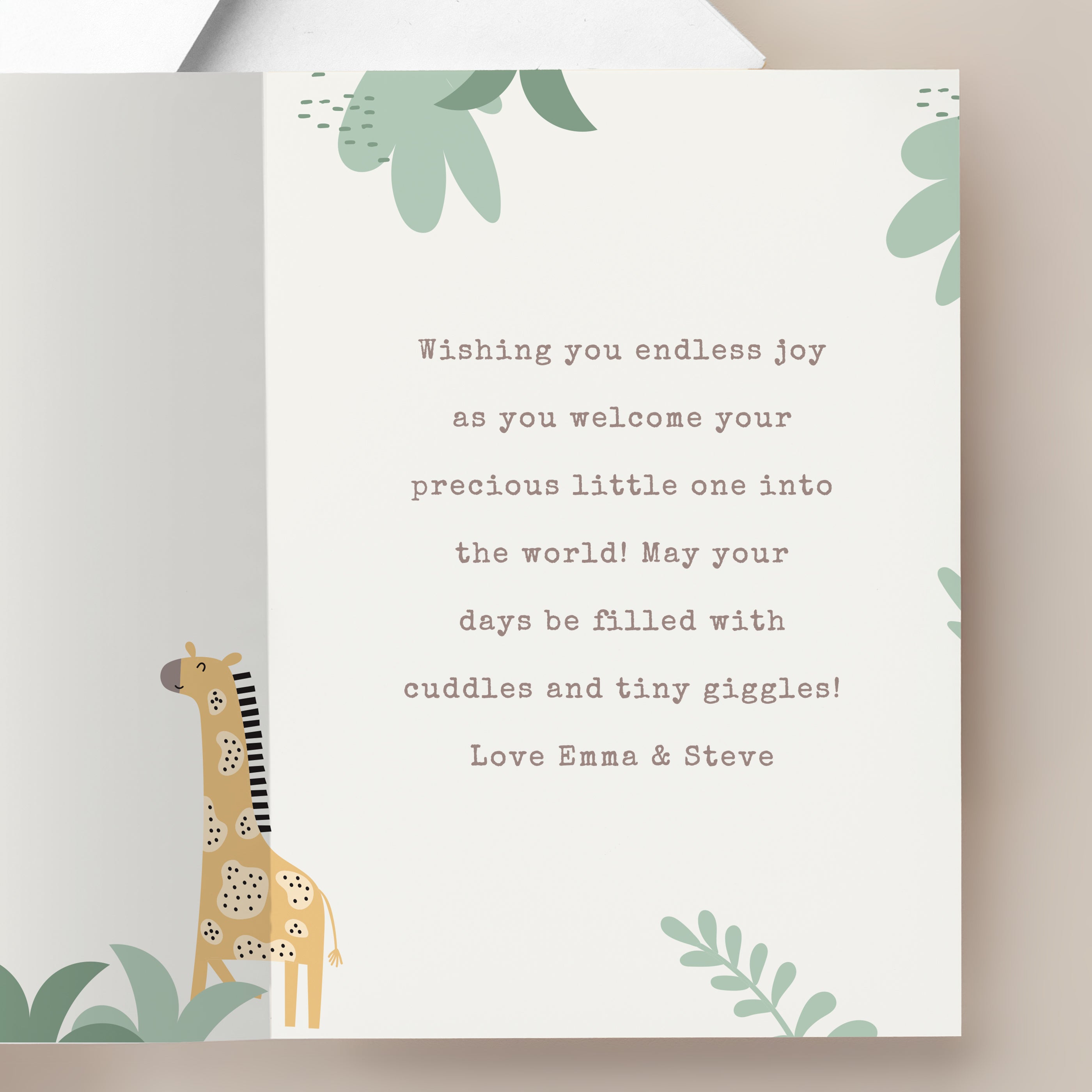 PHOTO UPLOAD SAFARI NEW BABY CARD