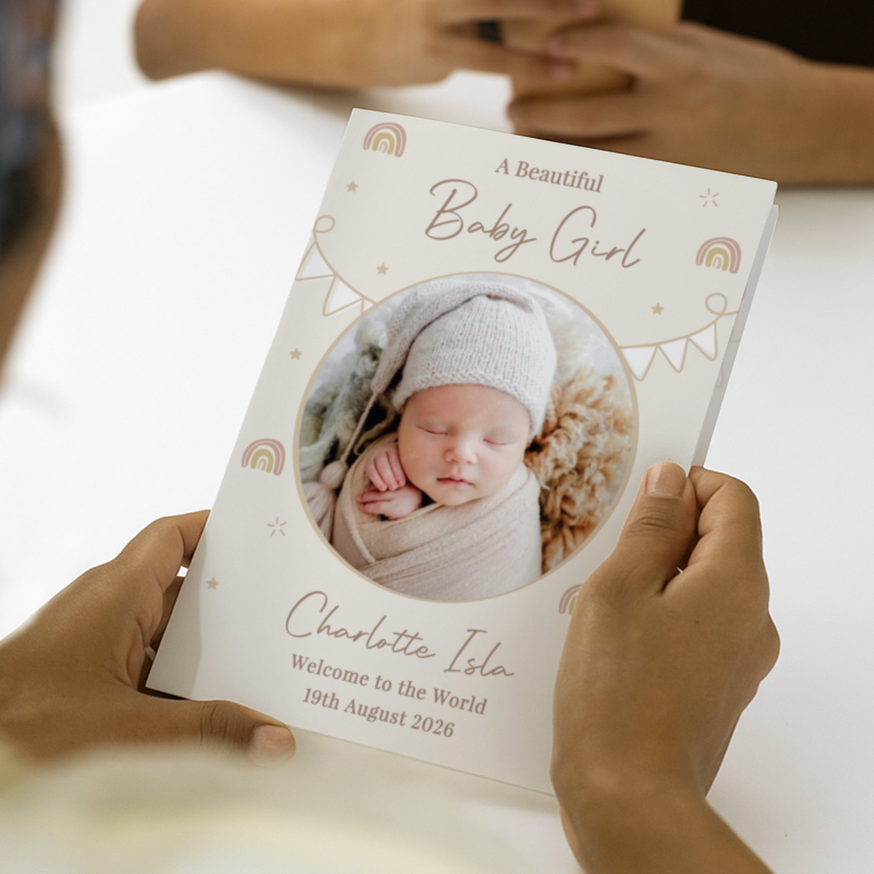 PERSONALISED PHOTO NEW BABY CARD