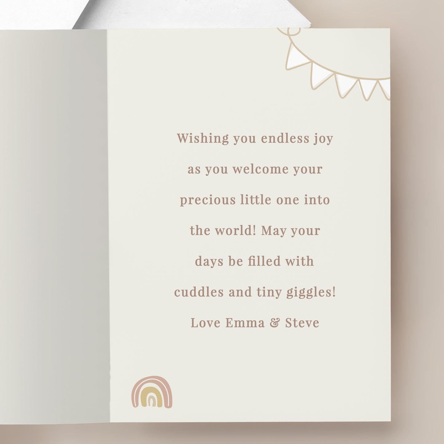 PERSONALISED PHOTO NEW BABY CARD