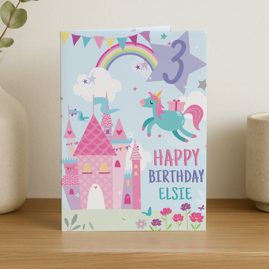 PERSONALISED PRINCESS BIRTHDAY CARD